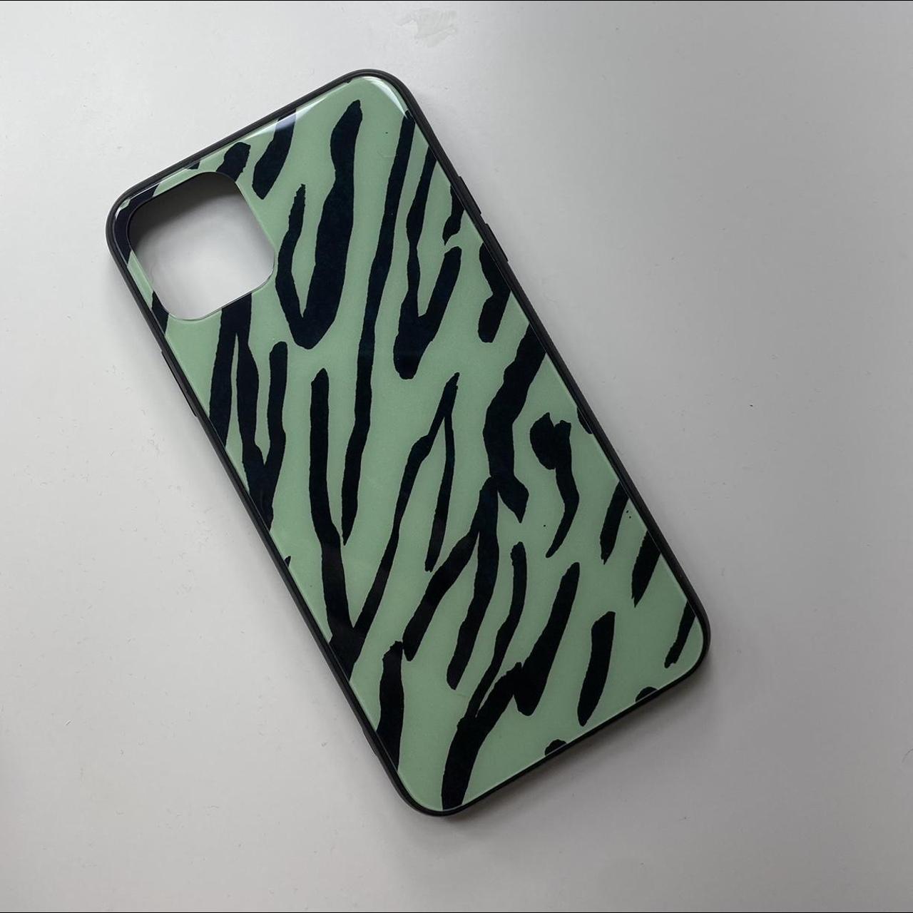 gently used iphone 11 pro max green zebra case from Depop