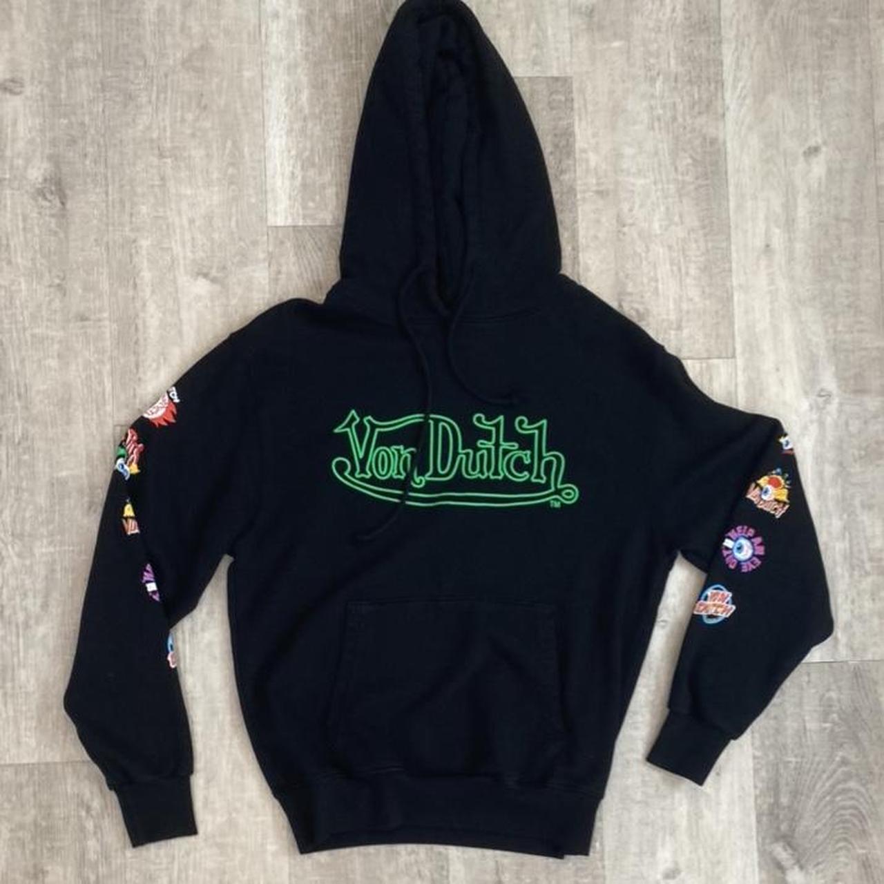 deadstocked unisex von dutch lime jax hoddie in a... - Depop