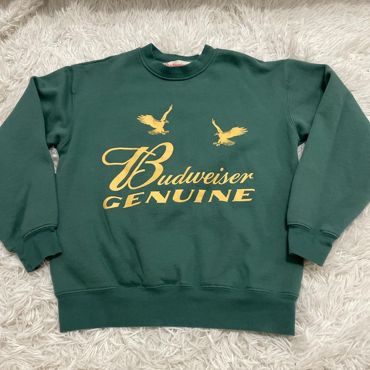 Budweiser Men's by Pacsun Ribbon Hoodie in Cream - Size Small