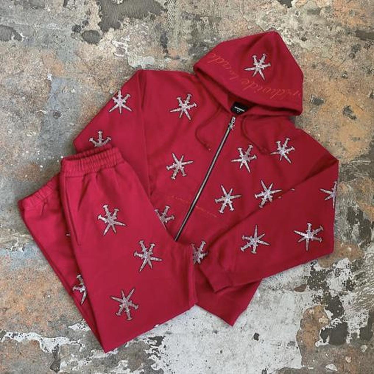 Unknown London - Red Dagger Rhinestone, Hoodie (M)...