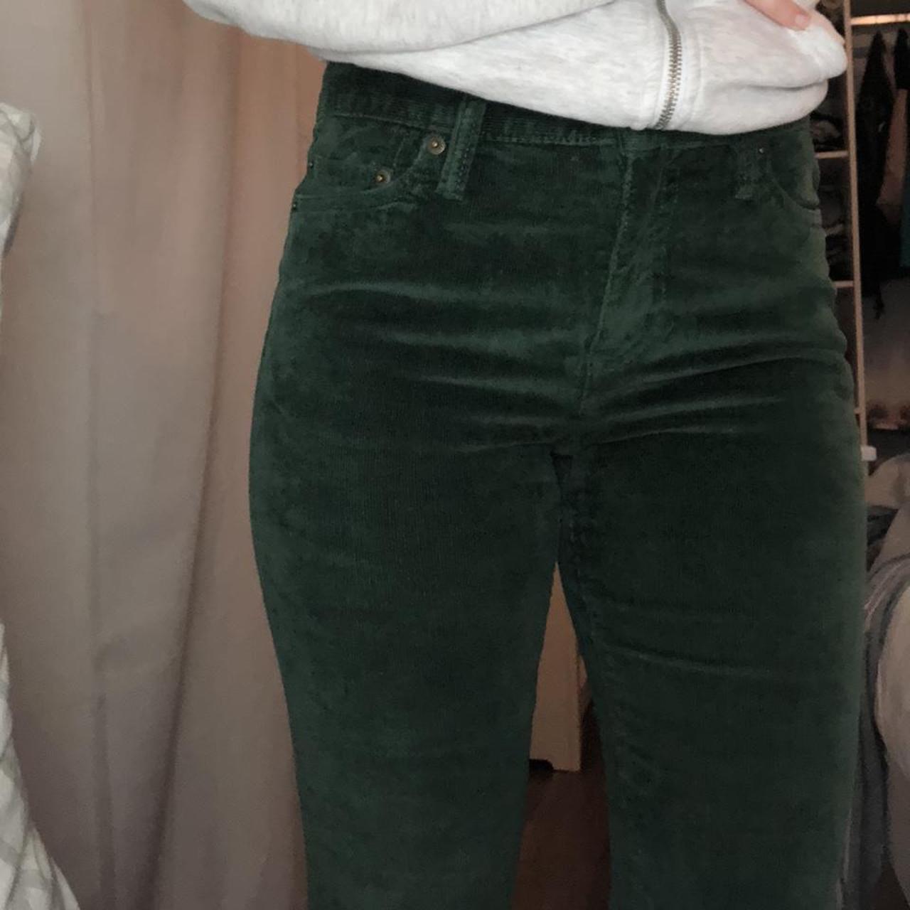 Amazing green corduroy material jeans pants, they... - Depop