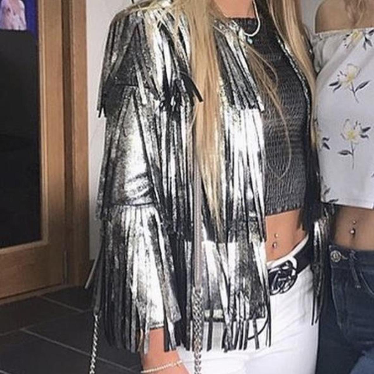 River island hot sale fringe jacket