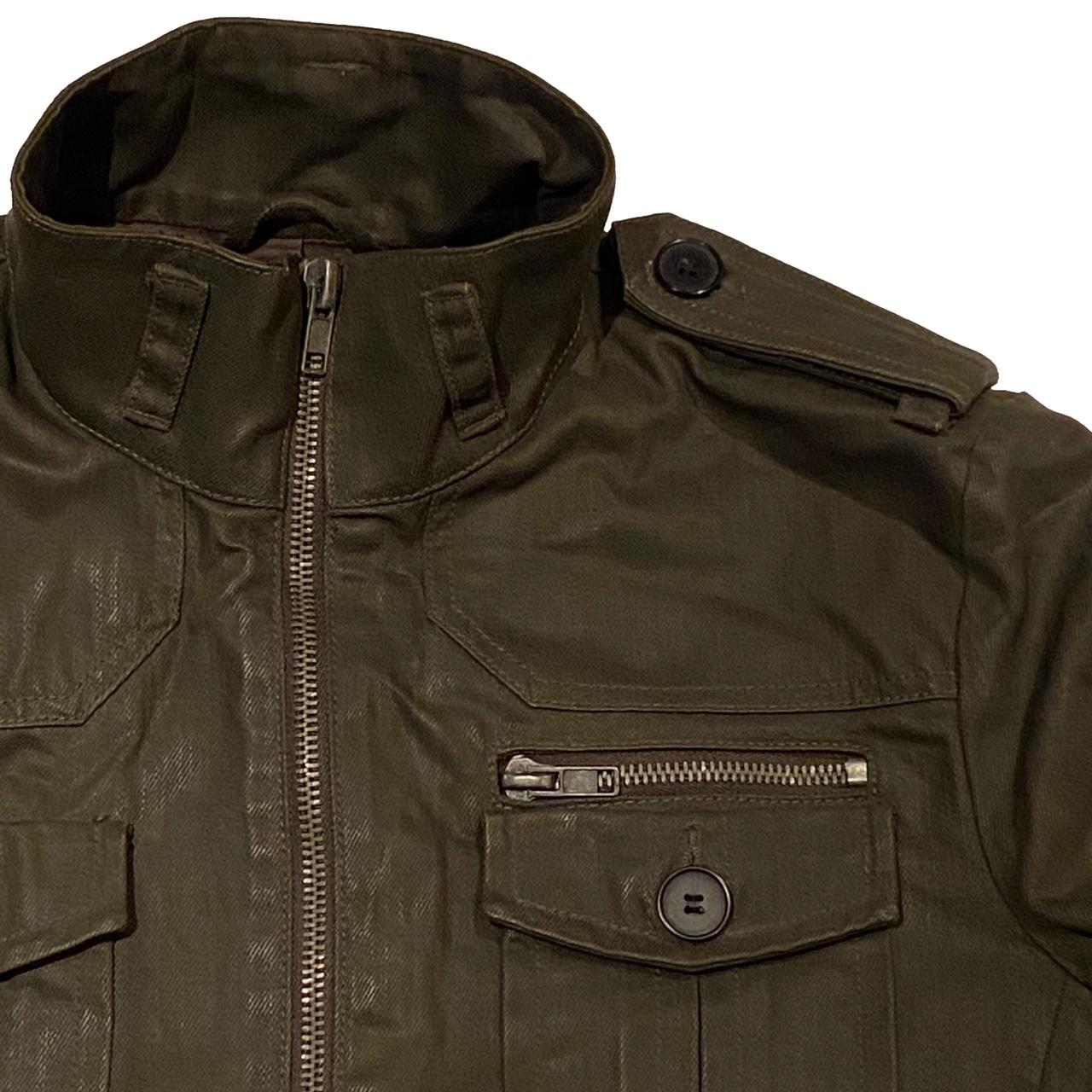 men’s H&M thick Bomber jacket dark military green... - Depop