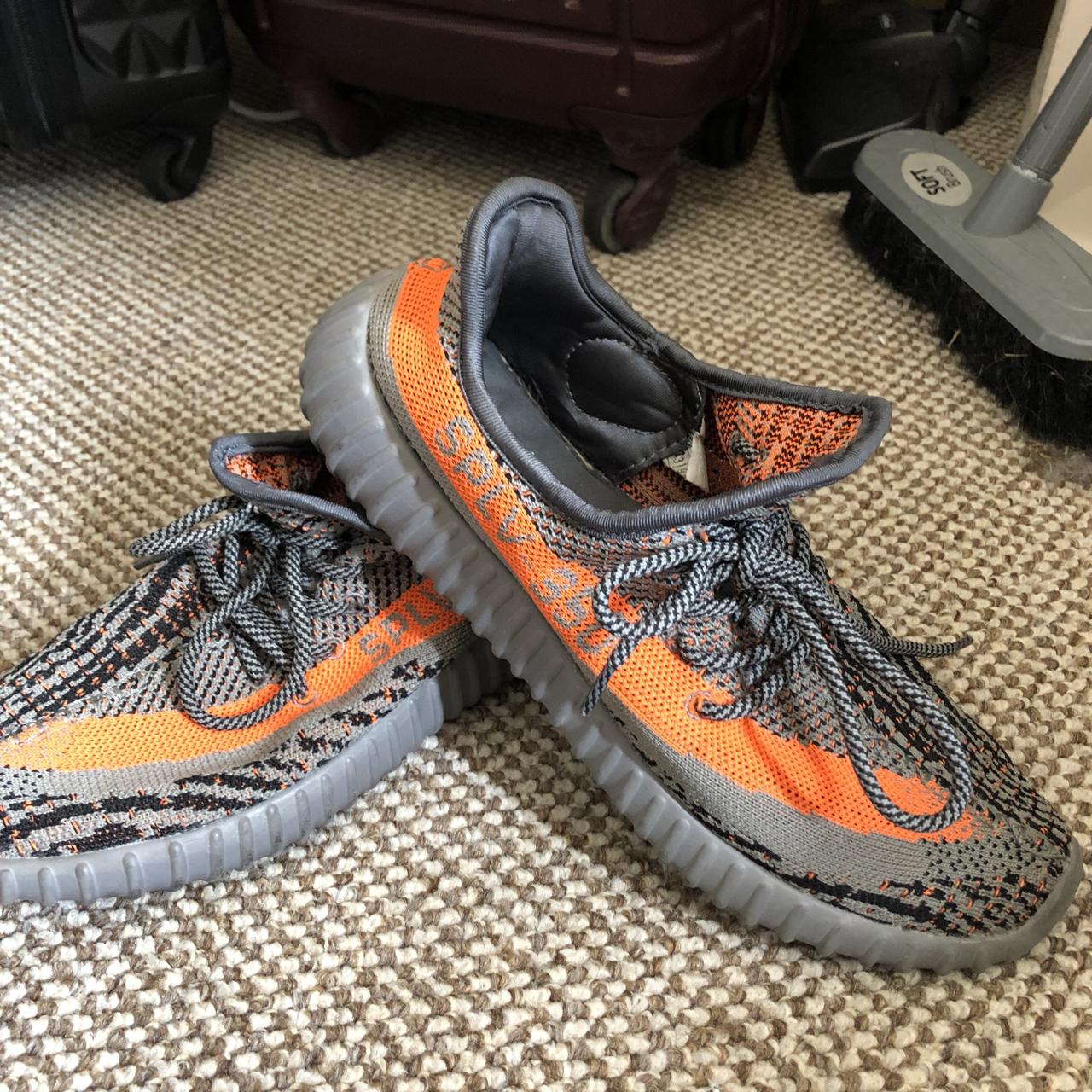 Men s fake yeezys trainers Orange grey Size eu