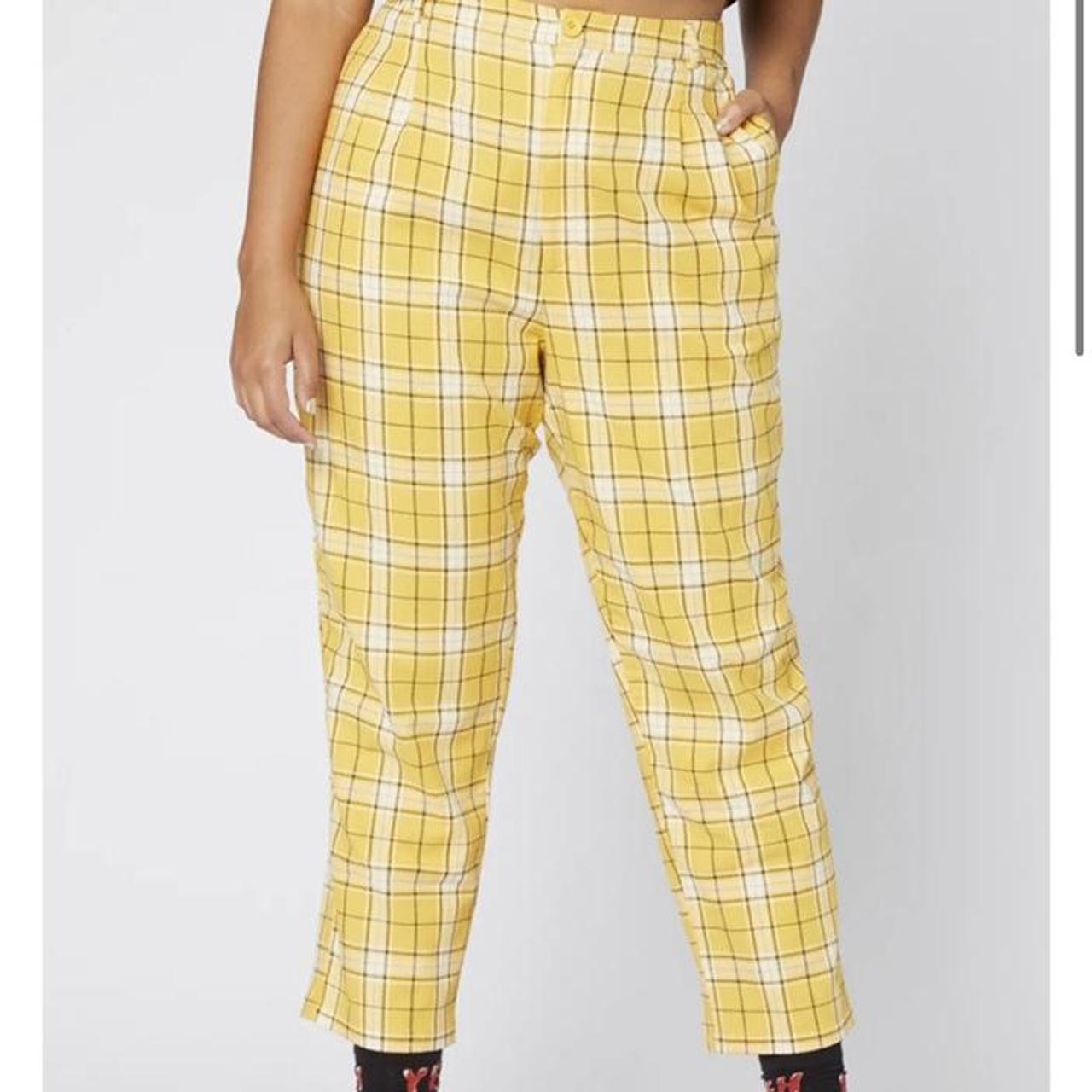 Product Image 1 - Dangerfield yellow tartan pants 
Size
