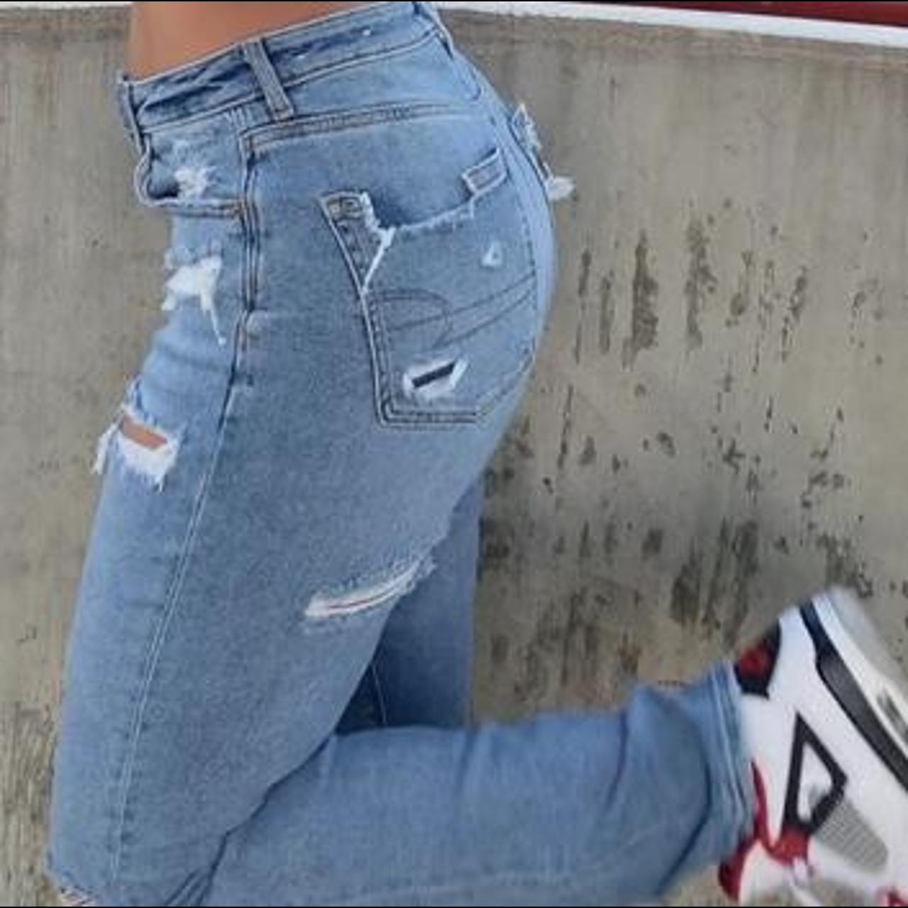 American Eagle Dad Straight Jeans Length is perfect,... Depop