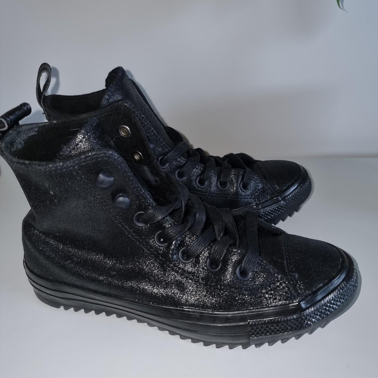 all black leather converse