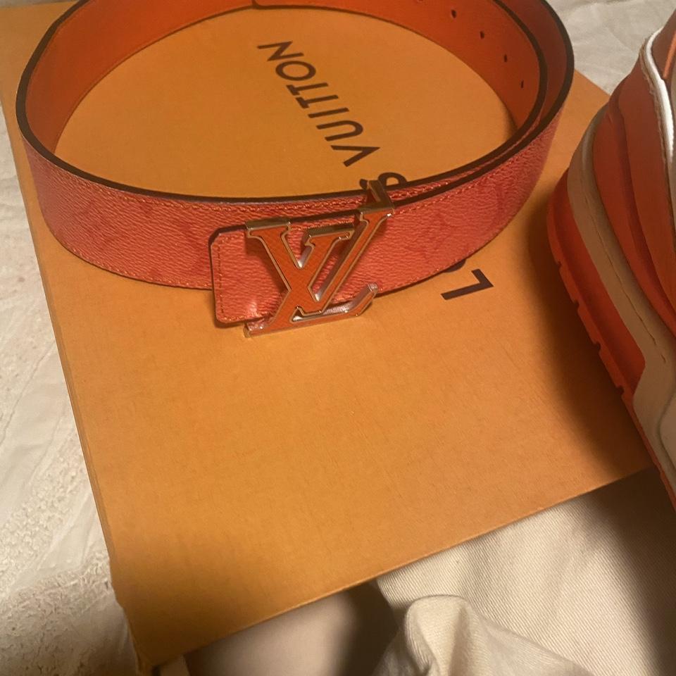 LOUIS VUITTON Monogram Solar Rey BELT w/ Orange Buckle , 2018 at 1stDibs  lv  belt orange buckle, louis vuitton belt orange buckle, orange louis vuitton  belt