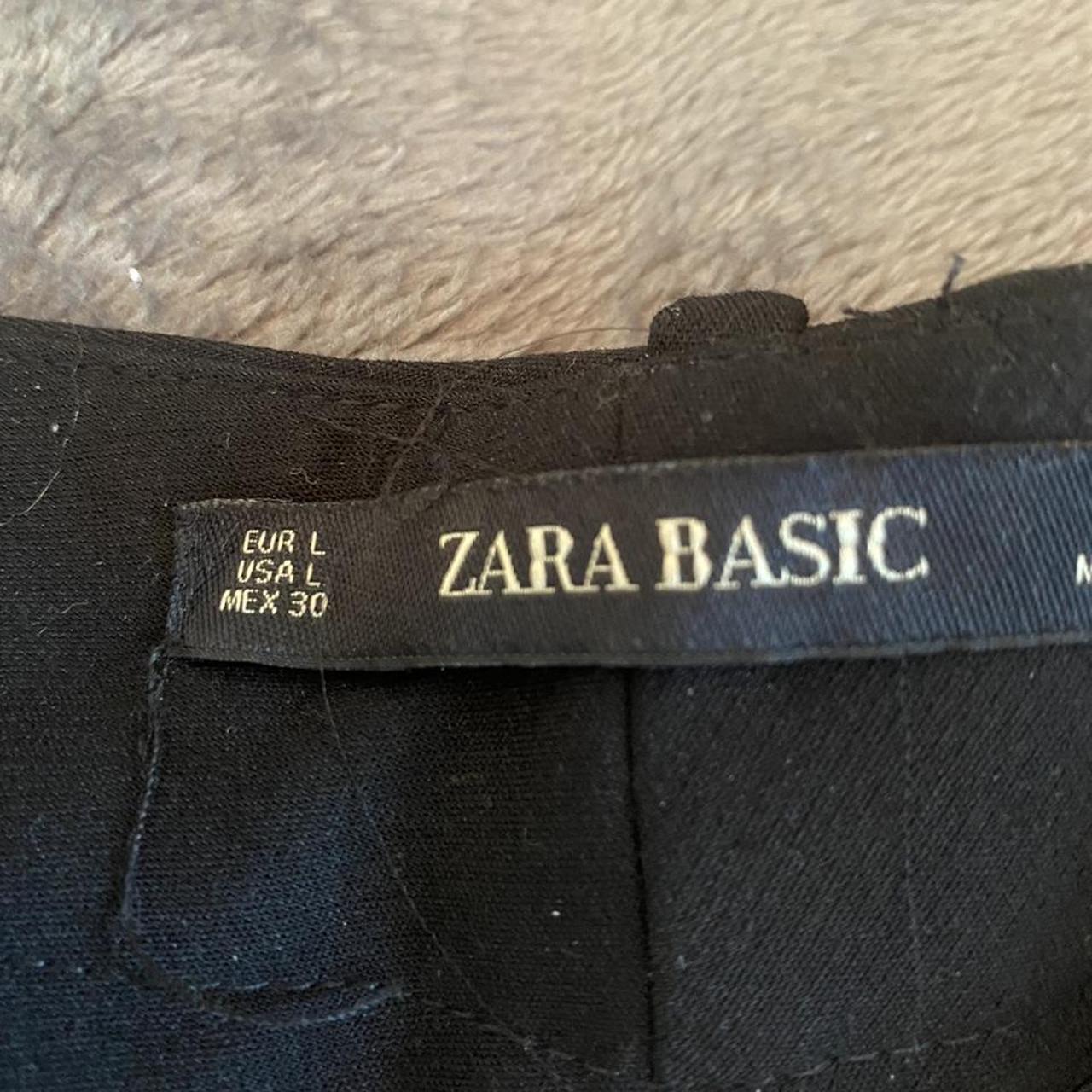 ZARA basic black trousers wide leg, with pockets and... - Depop