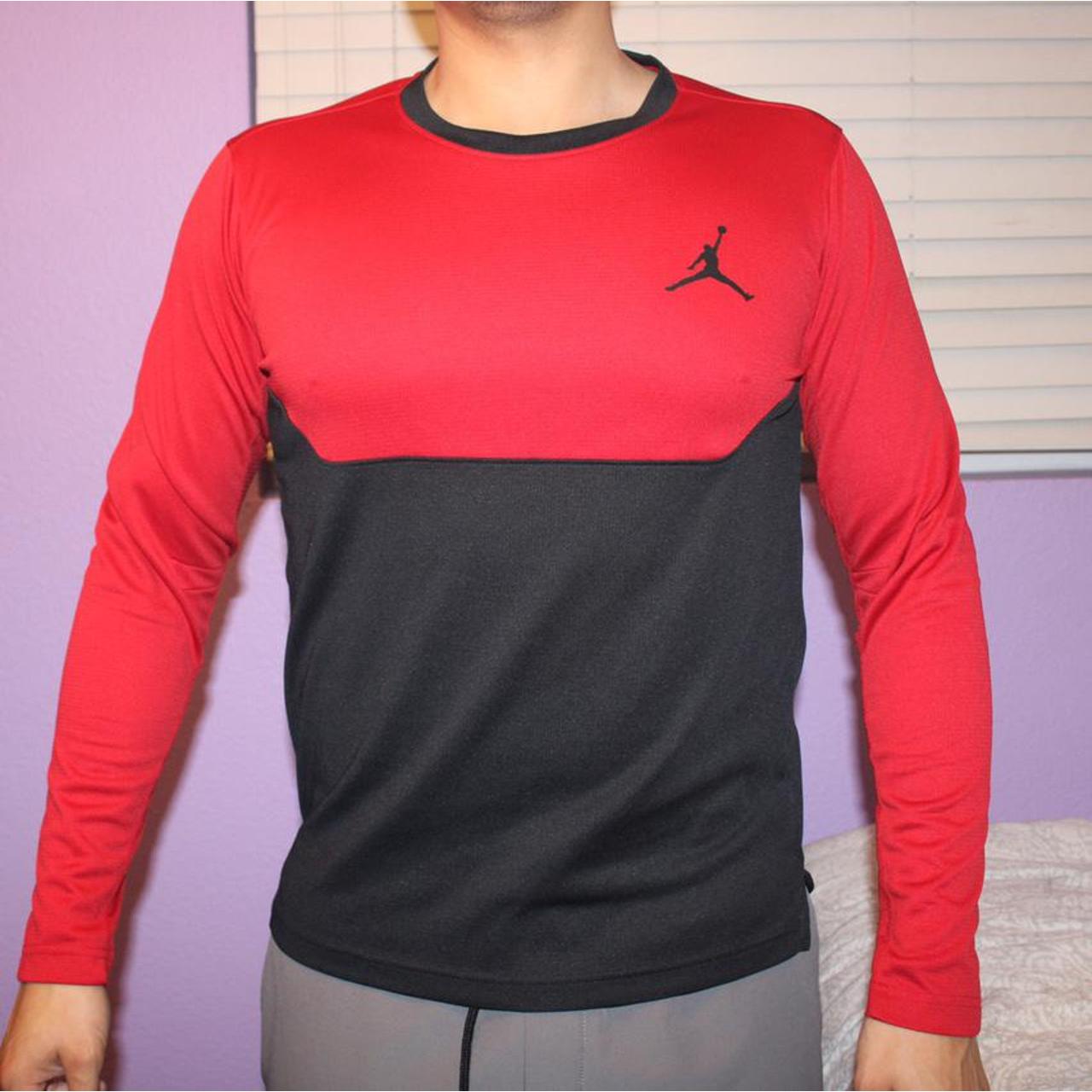 red jordan long sleeve shirt