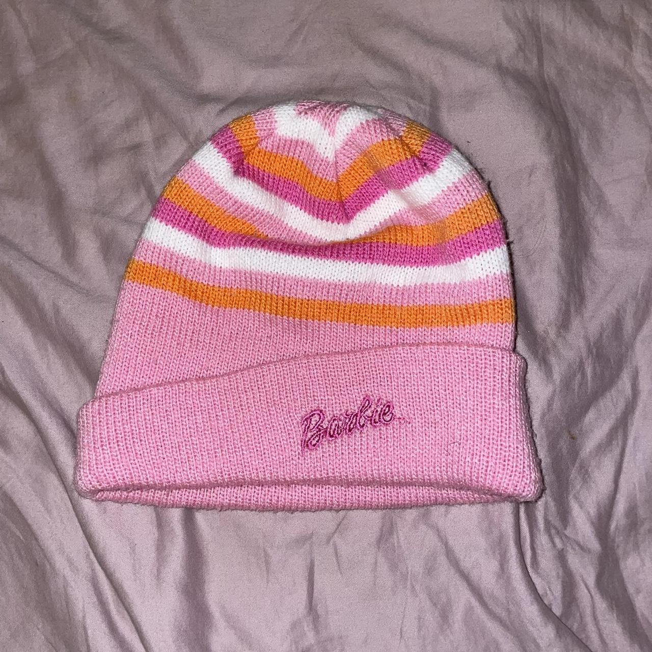 Women's Pink and Orange Hat Depop