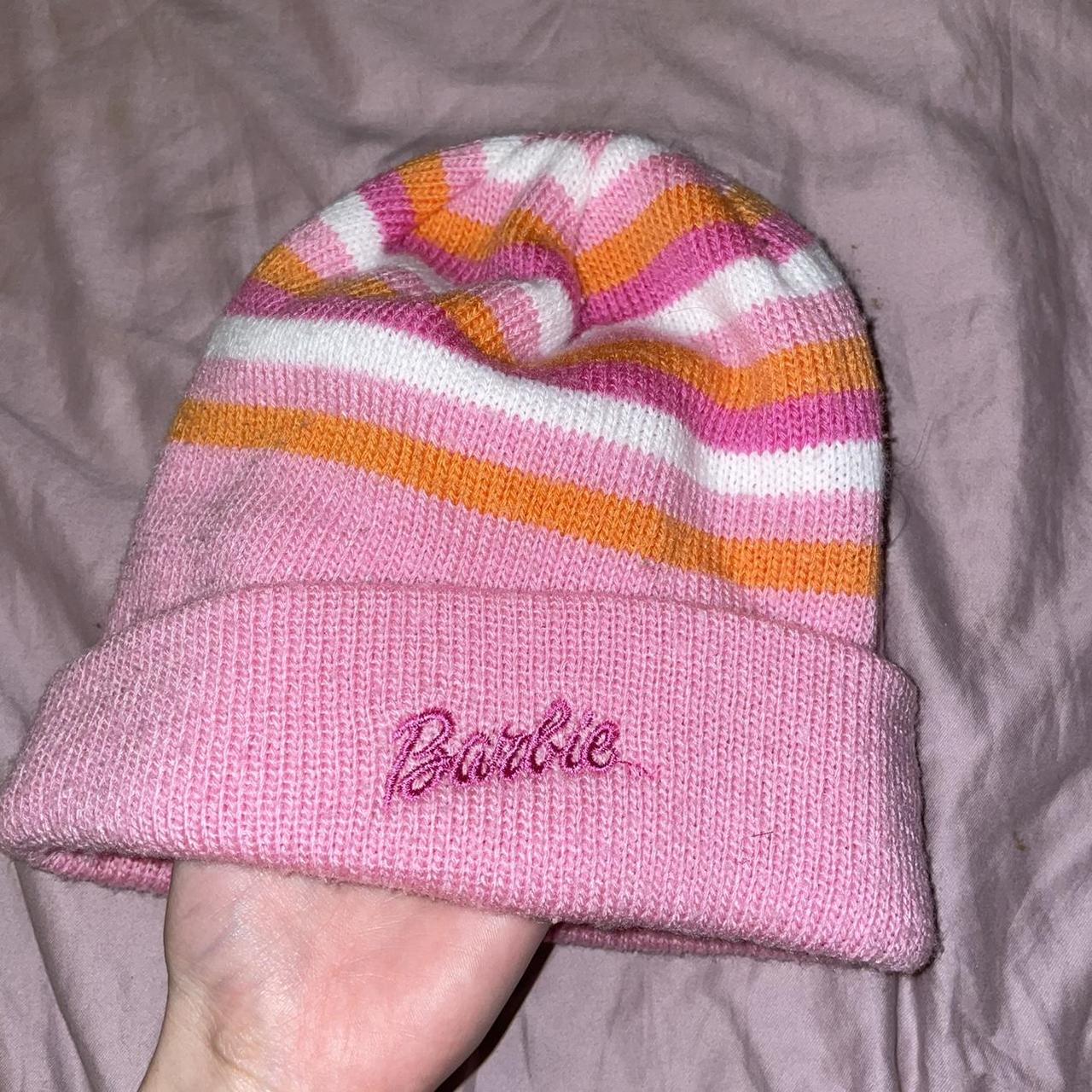 Women's Pink and Orange Hat Depop