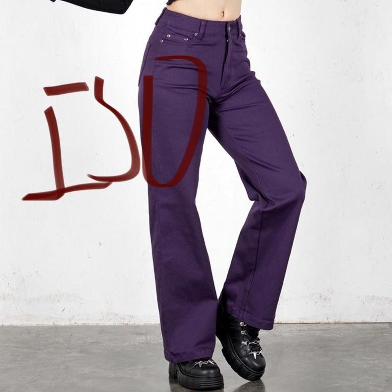 Amazon.com: Solid Color Wide Leg Pants for Women Casual High Waisted Dress  Pants Loose Fit Work Business Trousers Lady (Purple, XXL) : Sports &  Outdoors