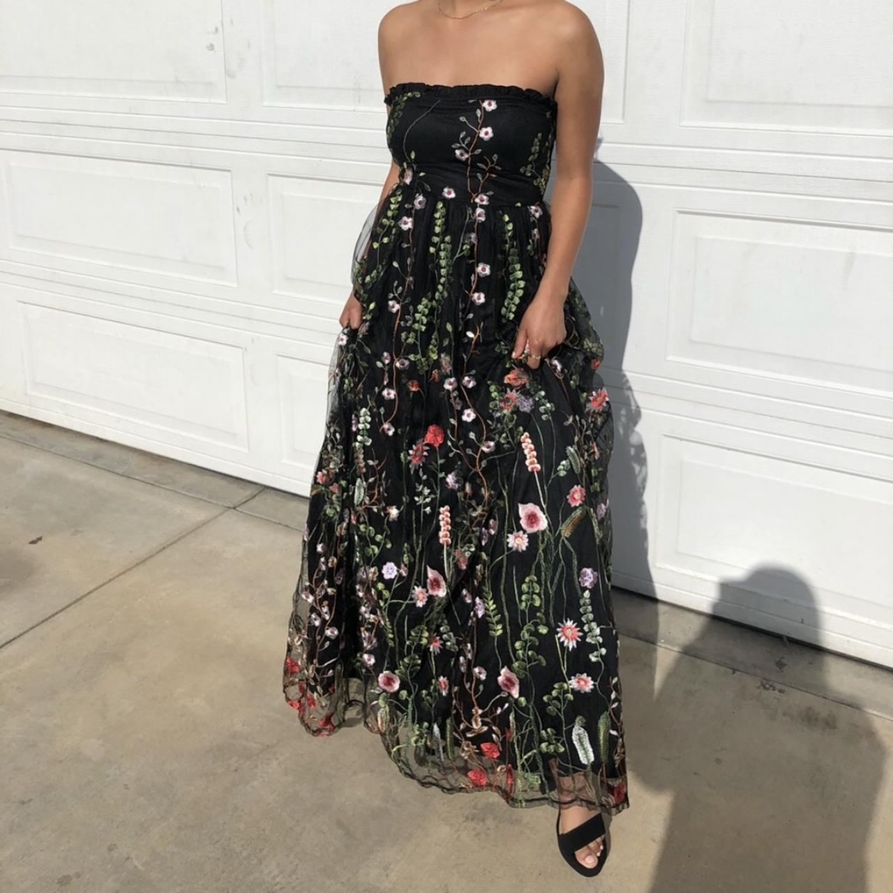 Macy's black strapless dress on sale