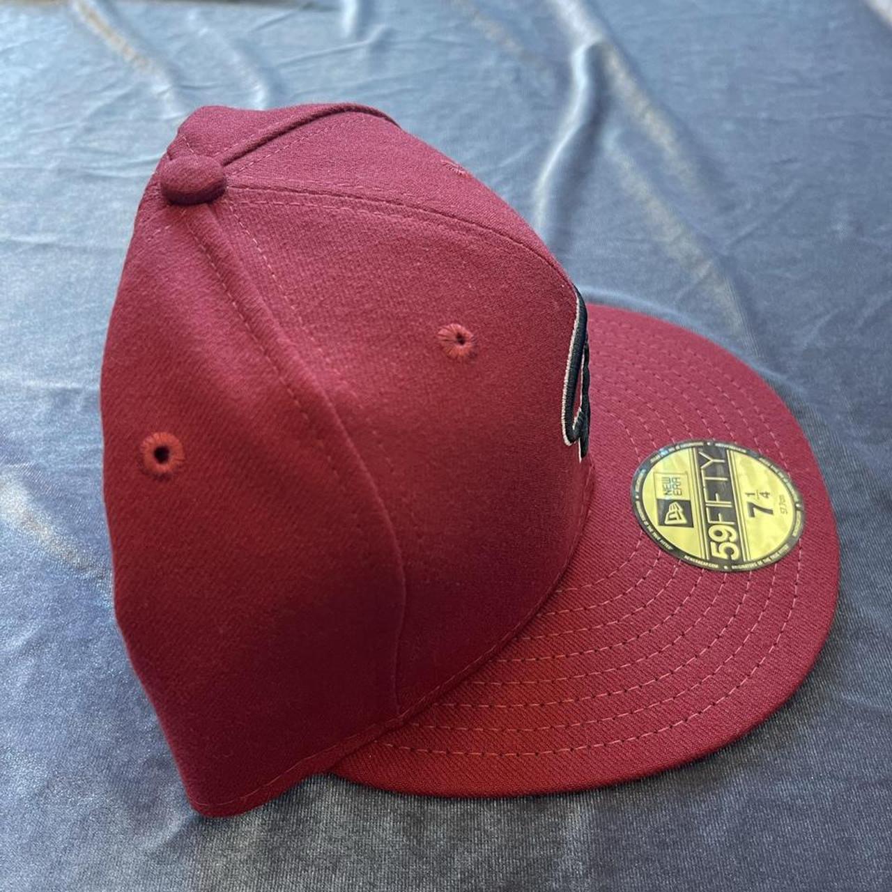 New Era Men's Burgundy Hat | Depop