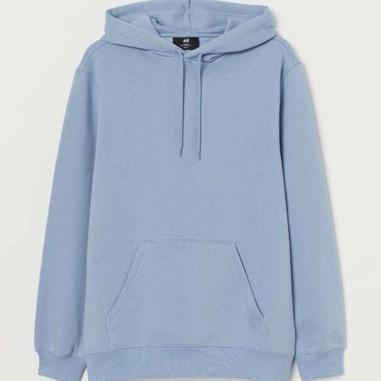 H&M Men's Blue Hoodie Depop