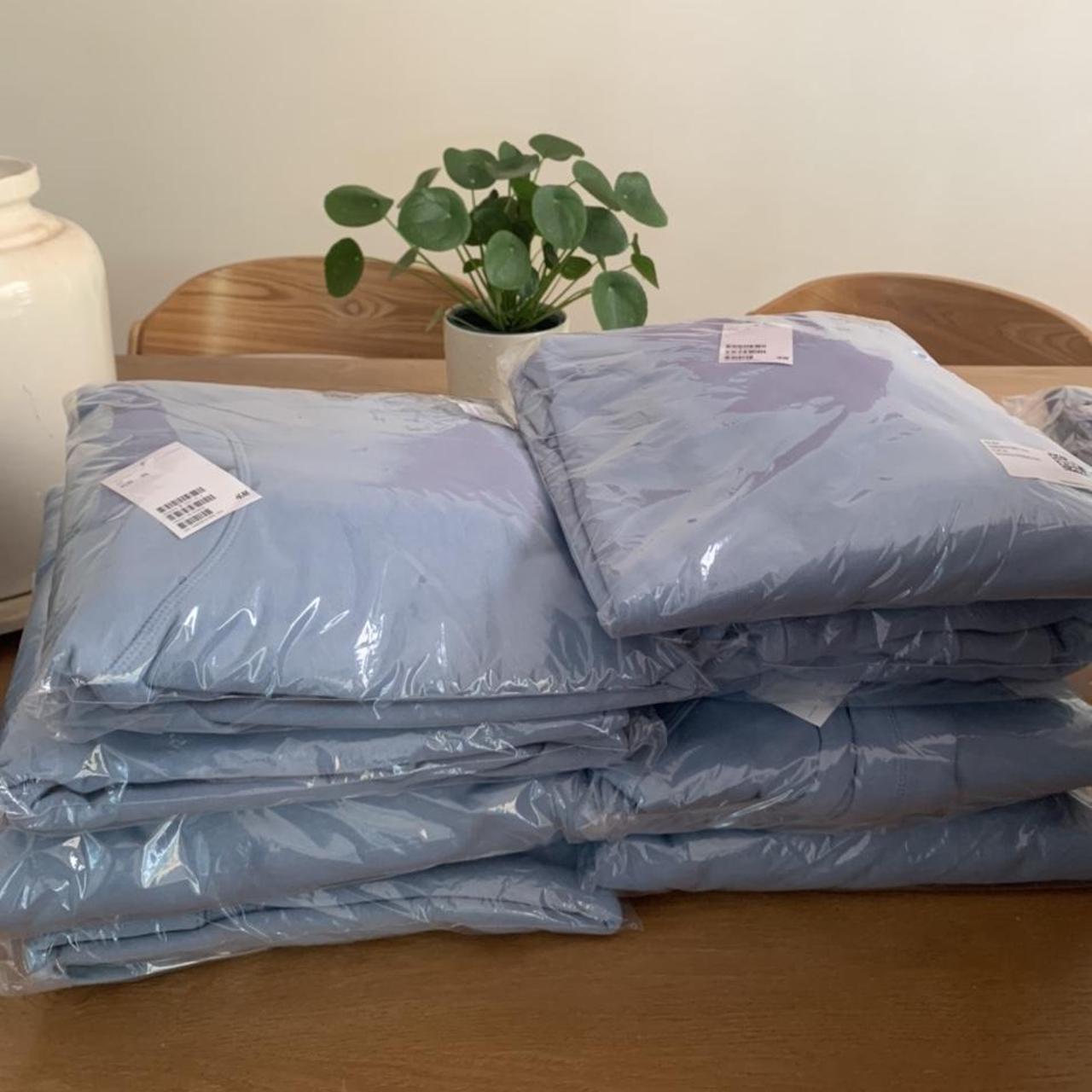 H&M Men's Blue Hoodie Depop