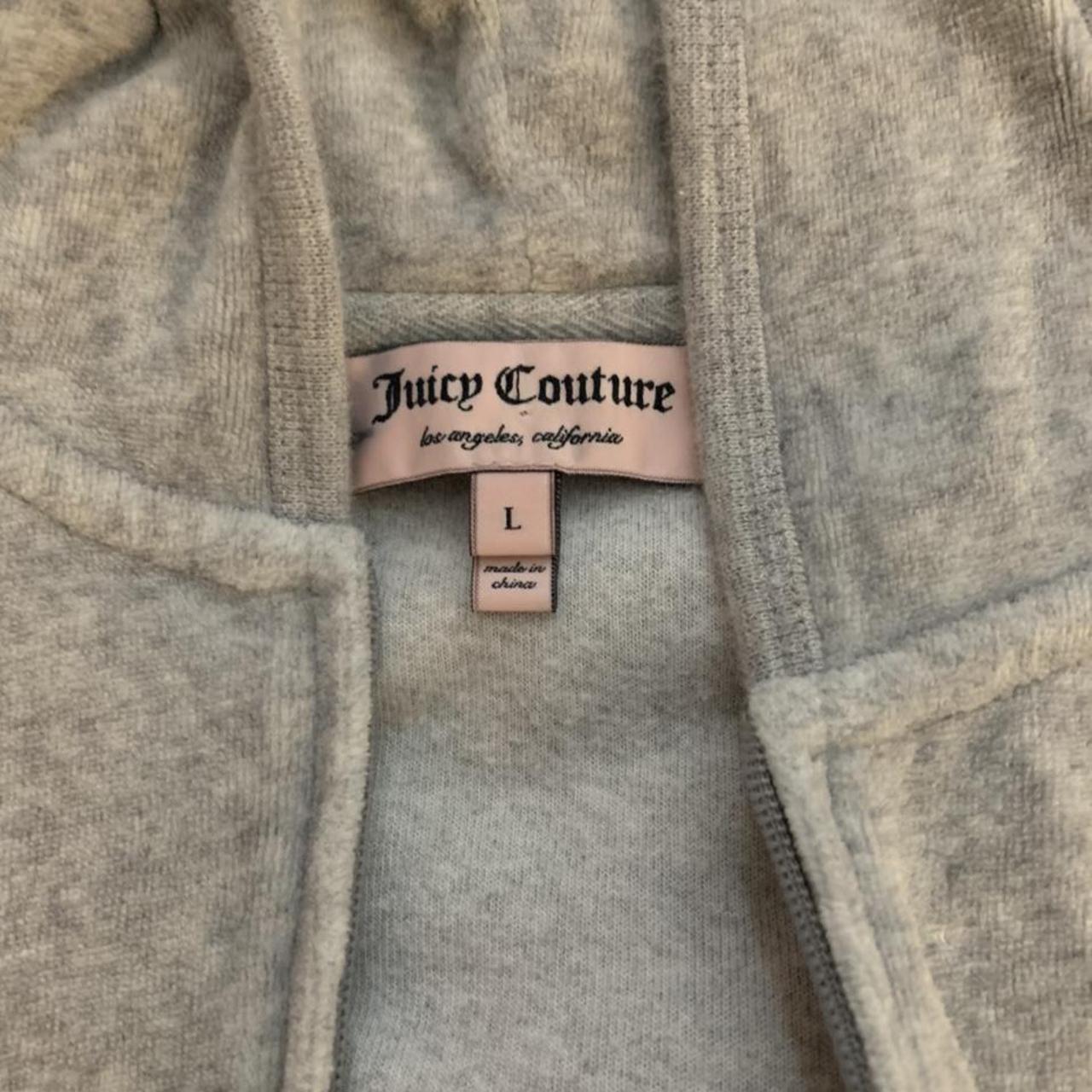 Grey juicy couture zip up. Size large but runs a... - Depop