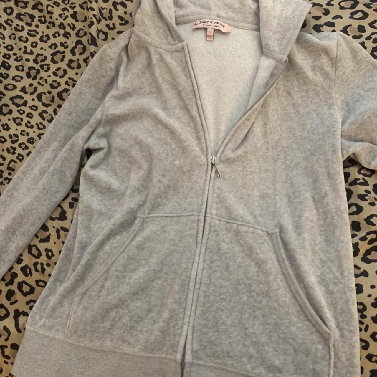 Grey juicy couture zip up. Size large but runs a... - Depop