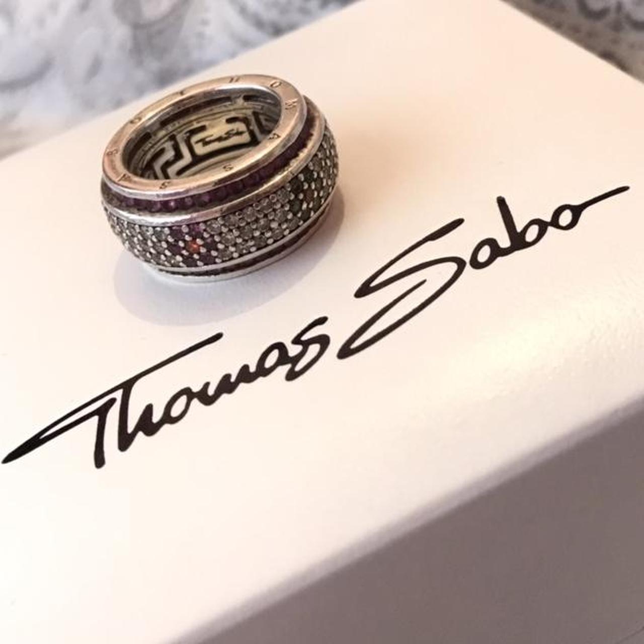 Genuine Thomas Sabo Sterling Silver Ring With Cubic Depop