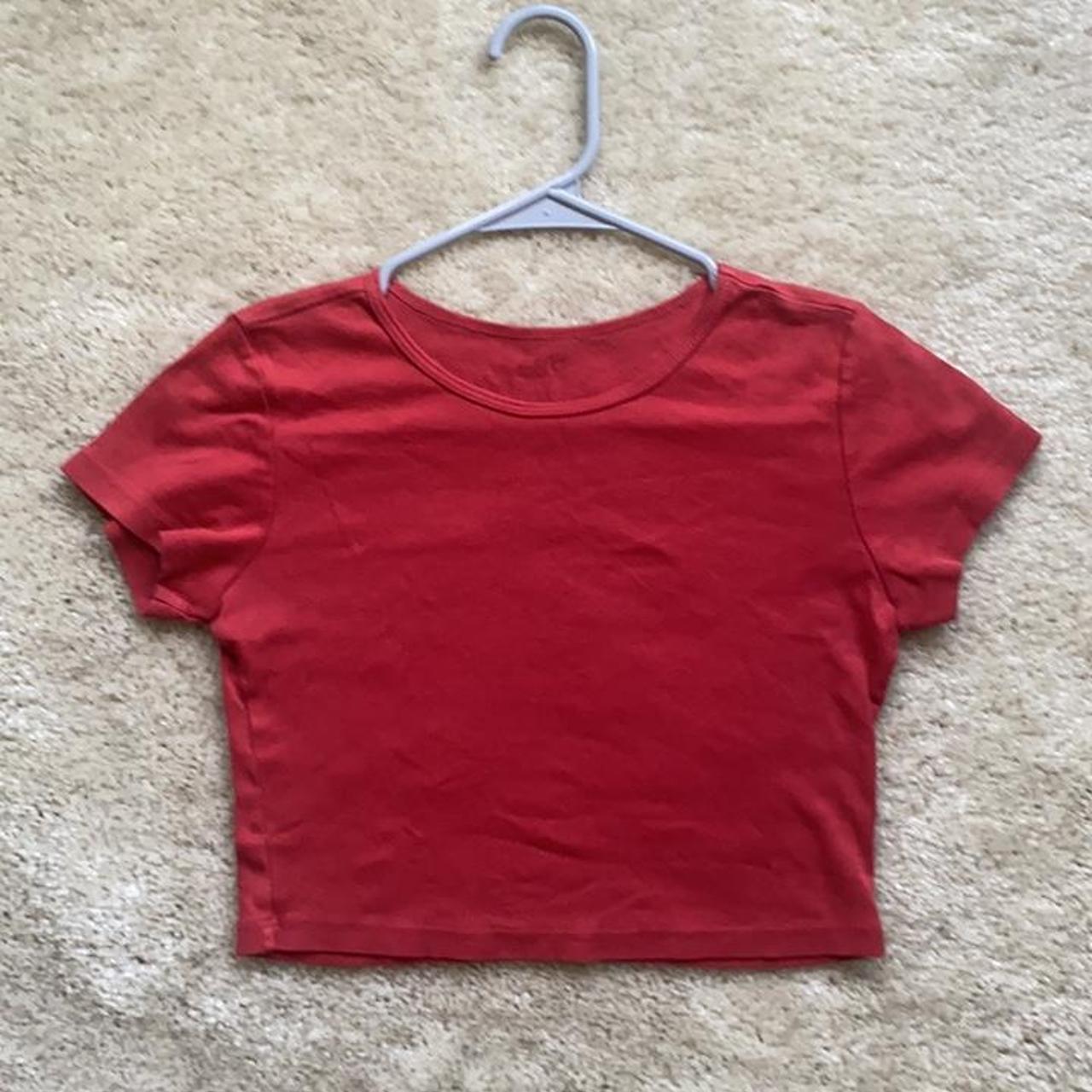 BRANDY MELVILLE RED CROP TOP - Depop