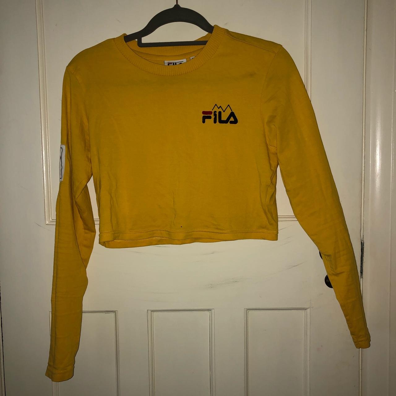 Yellow fila discount crop top