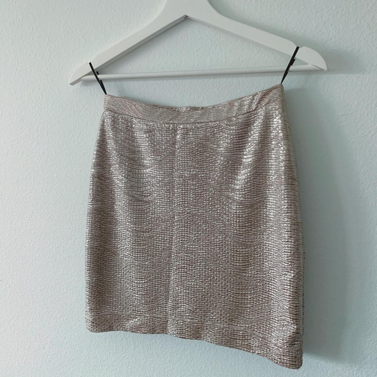 H&M Women's Silver and Gold Skirt | Depop