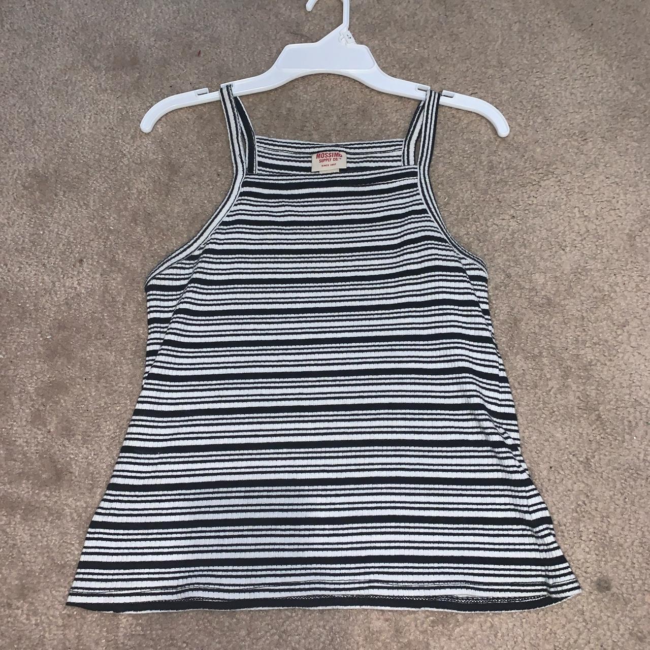 black and white striped halter top from target! so... - Depop