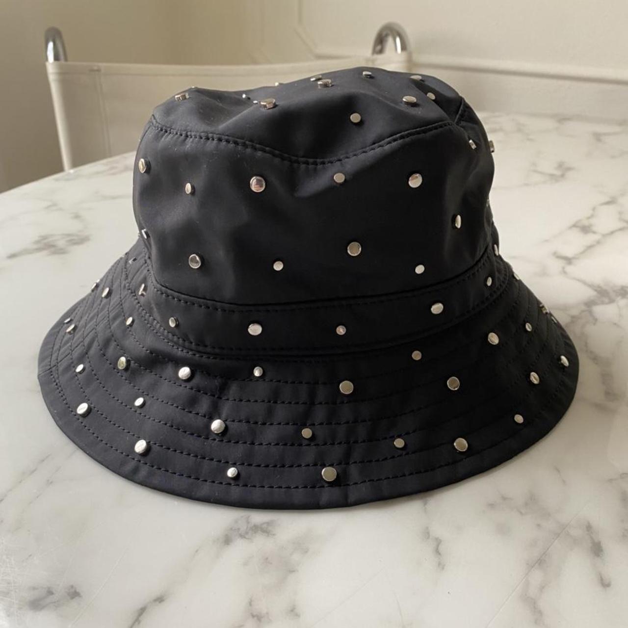 Ganni Black Studded Bucket Hat - ハット