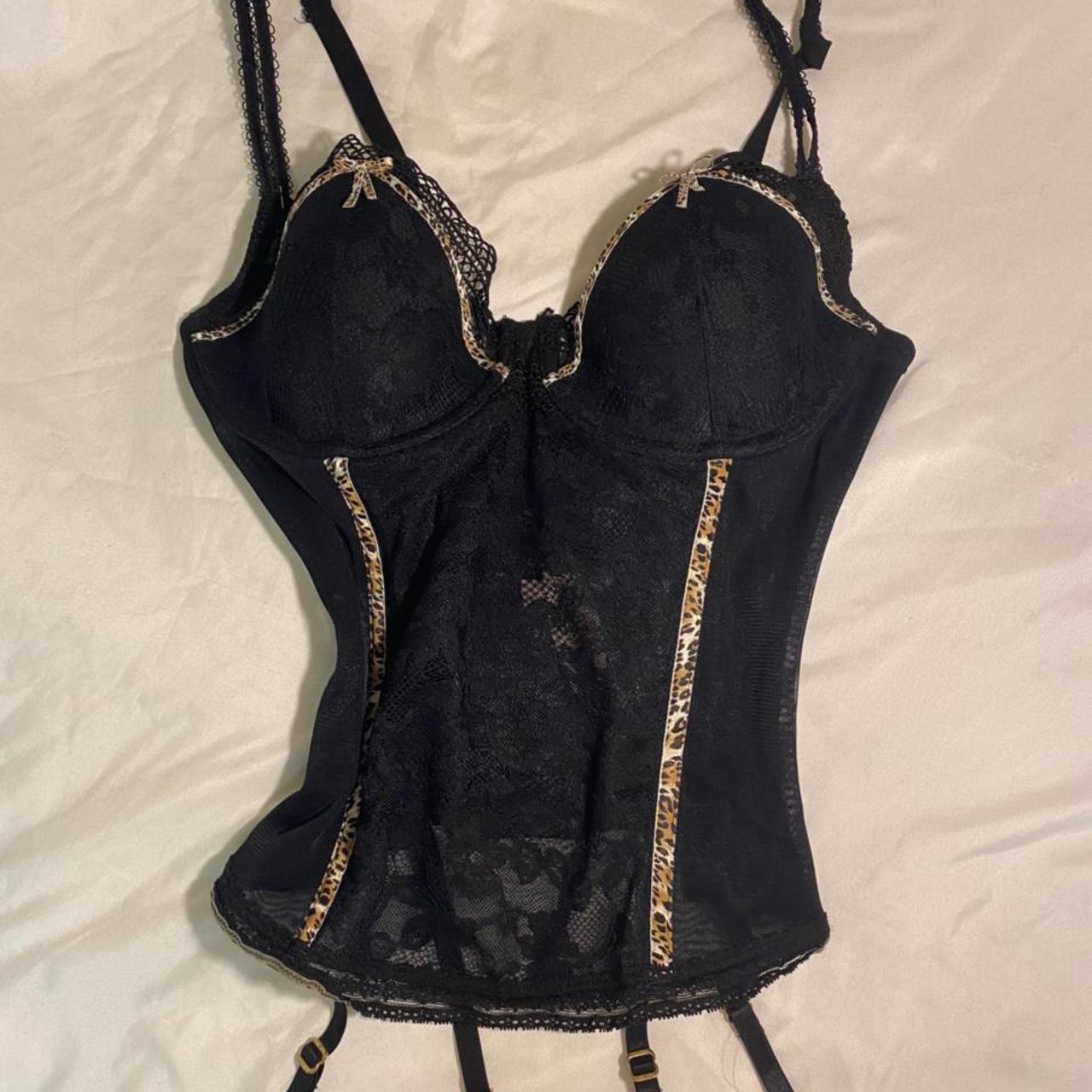 Victoria secret cheetah lined corset top brand new... - Depop