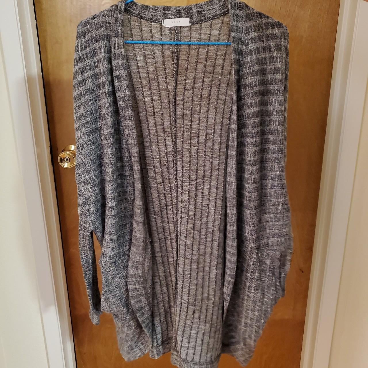 LUSH Clothing Women's Grey Cardigan | Depop