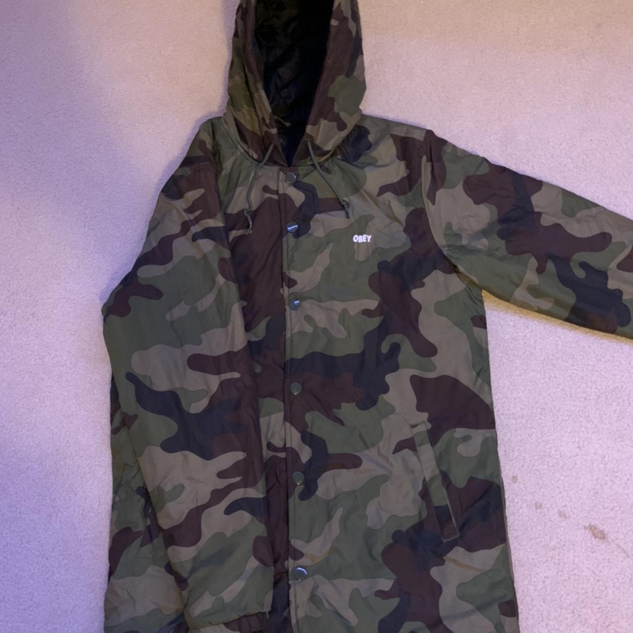 Obey camo jacket best sale