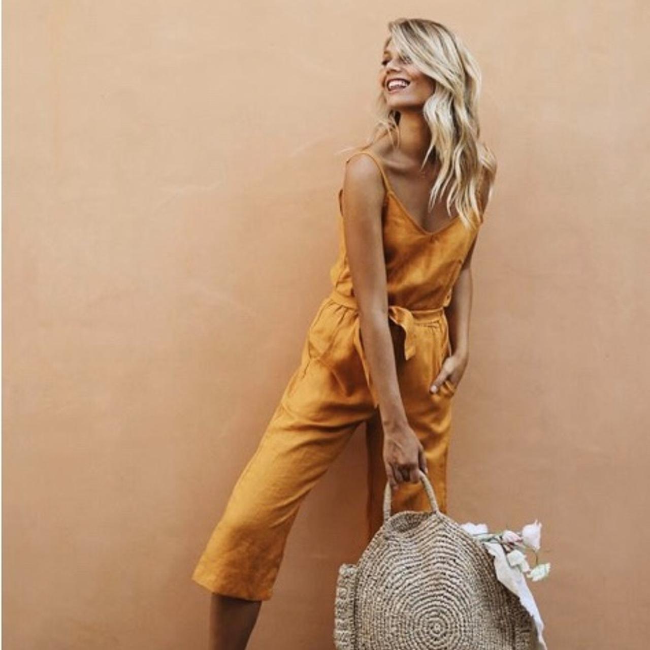 Rove Byron bay turmeric jumpsuit. Only worn once... Depop