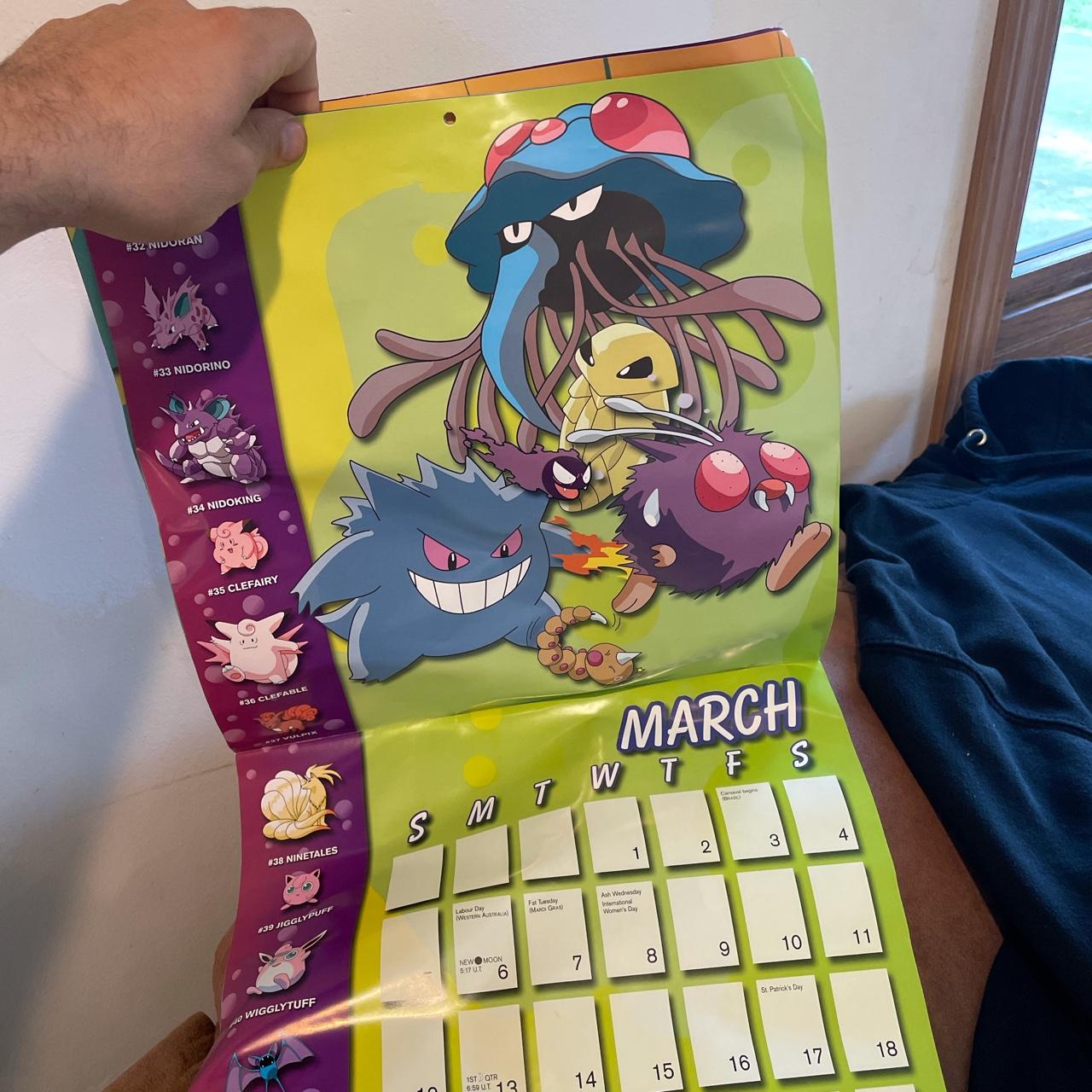 ポケットモンスター 1999 カレンダー 2 Japanese Early Pokemon Calendar 1999/2000 Pocket Monster