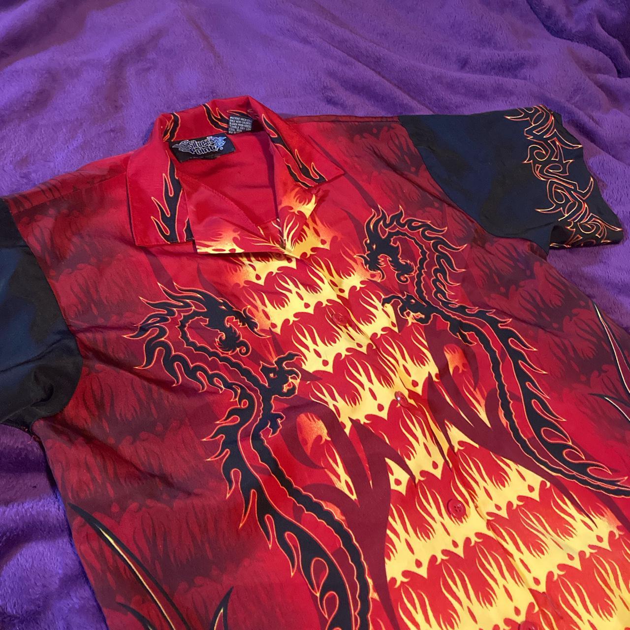 Dragon store flame shirt