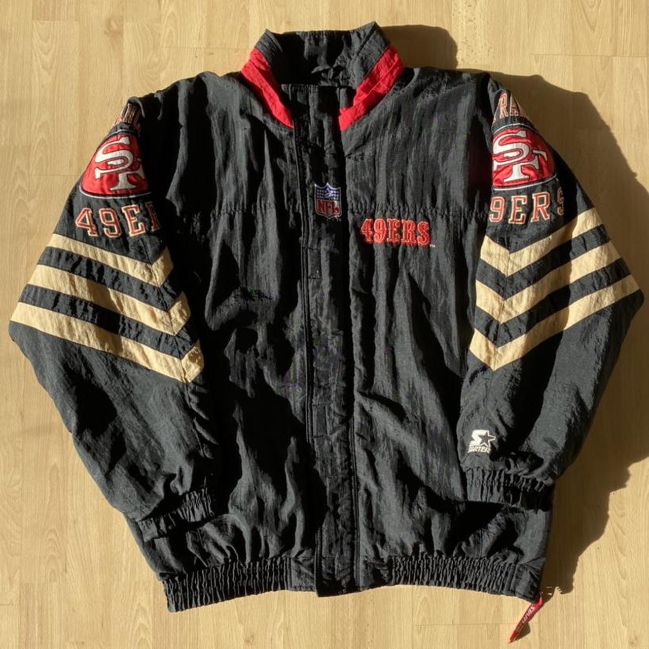 Vintage Rare Starter NFL 49ers Puffer Jacket Large - Depop