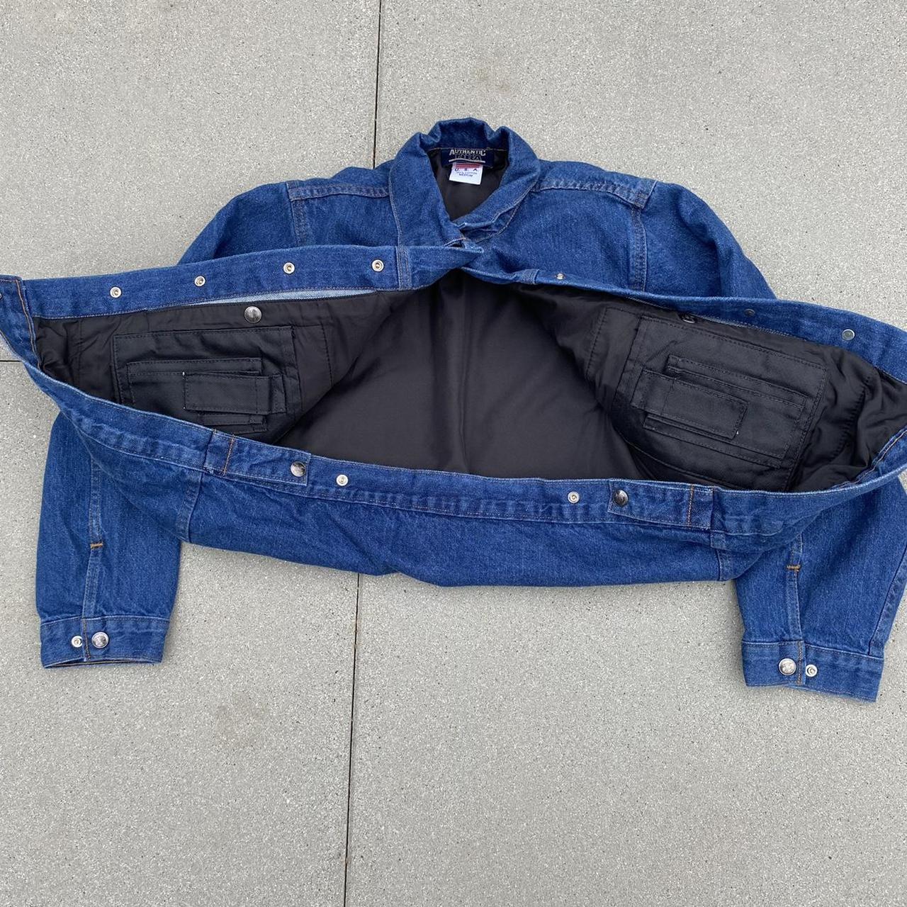 Concealed carry denim jacket Dark blue denim... Depop