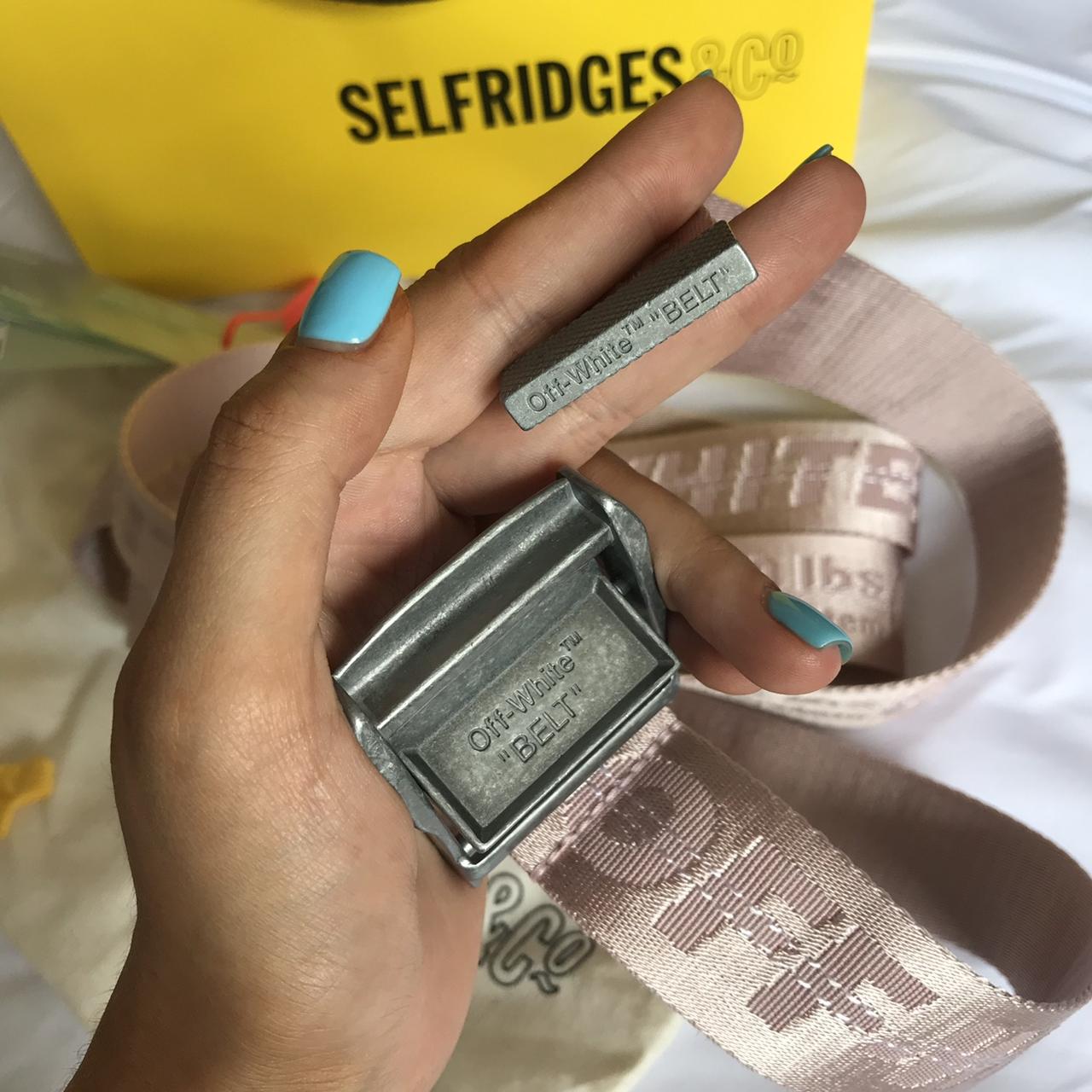 Selfridges off shop white belt