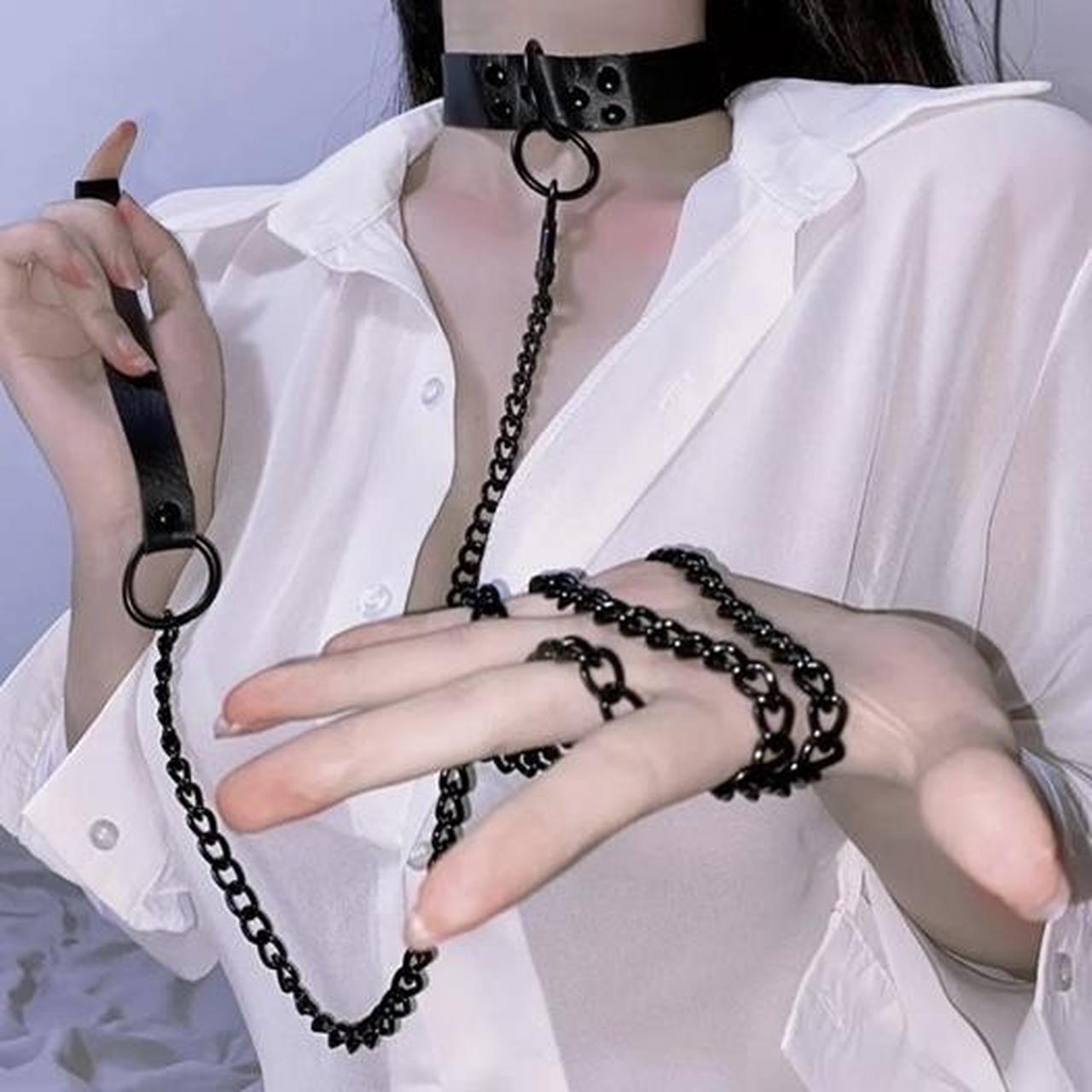 Chain Leash Collar Bondage Fetish New Chain Leash... - Depop