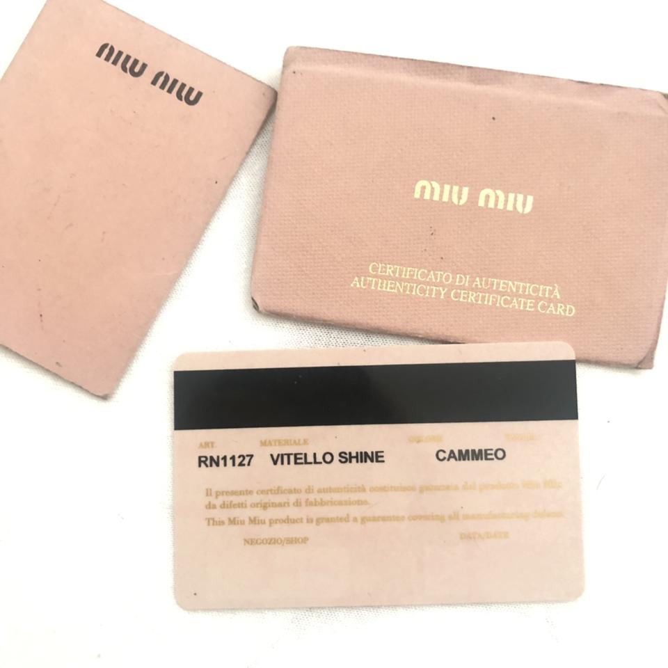 MIU MIU Cammeo Vitello Shine Leather Medium Shopping Tote