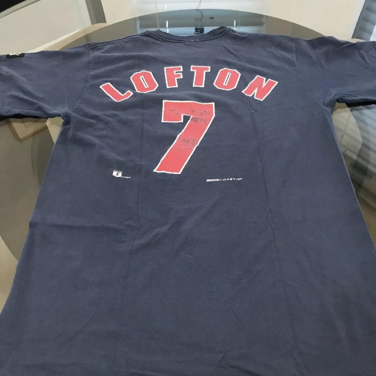 Vintage 90's Starter Cleveland Indians Kenny Lofton  - Depop