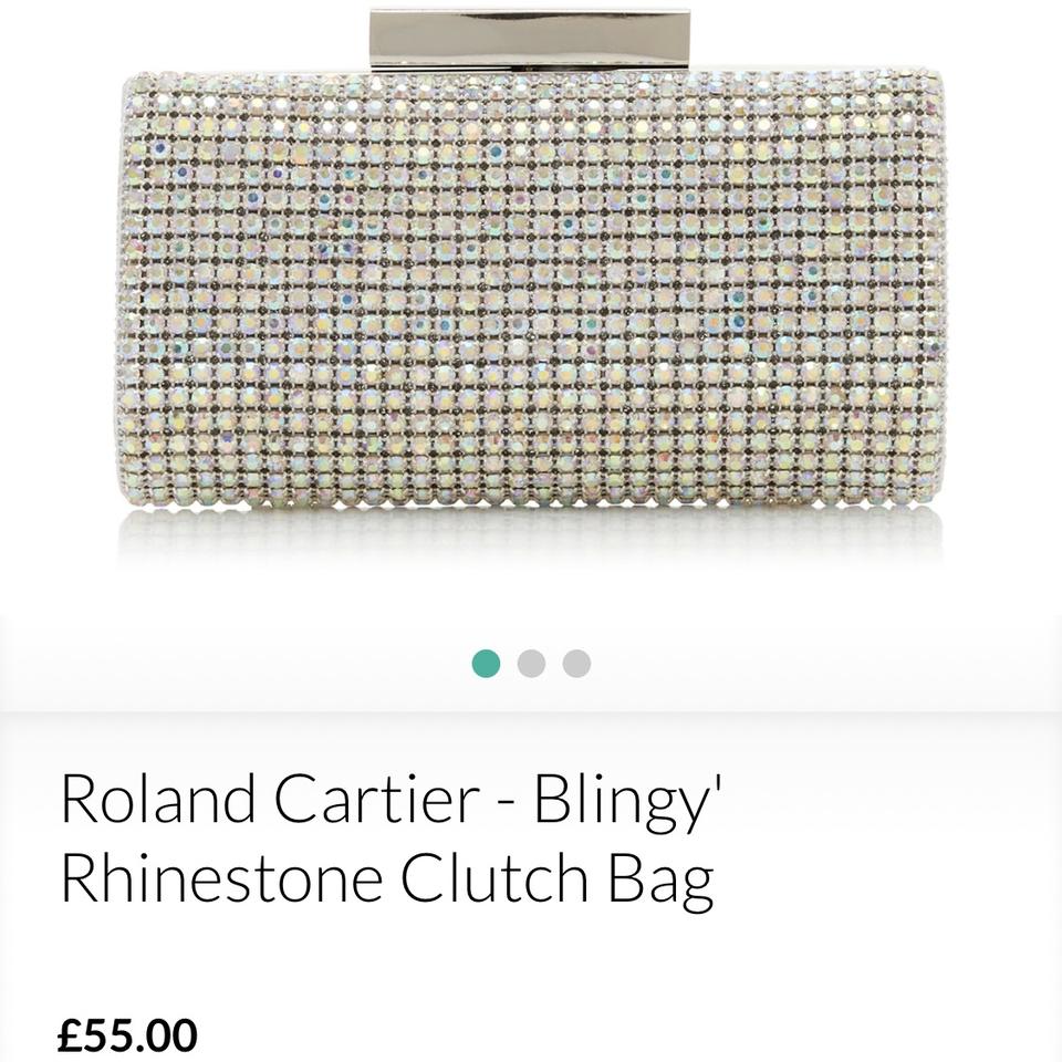 Roland cartier silver deals clutch bag