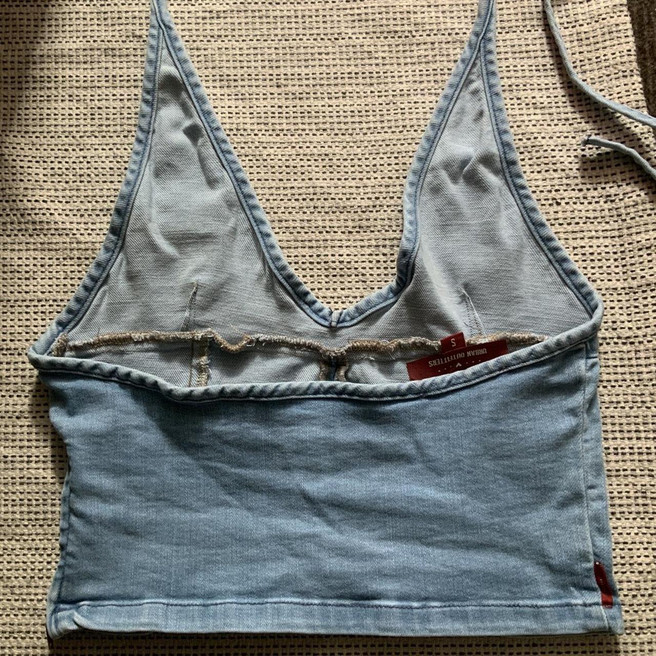 Miss sixty denim halter neck top perfect condition - Depop