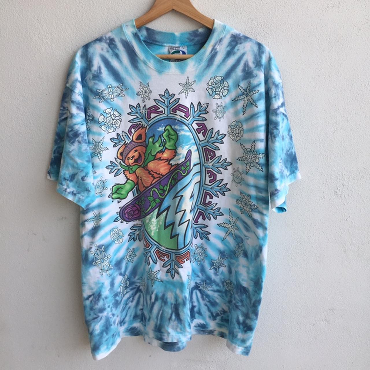 Vintage 00's LA Dodgers tie dye shirt. Ripped tag - Depop