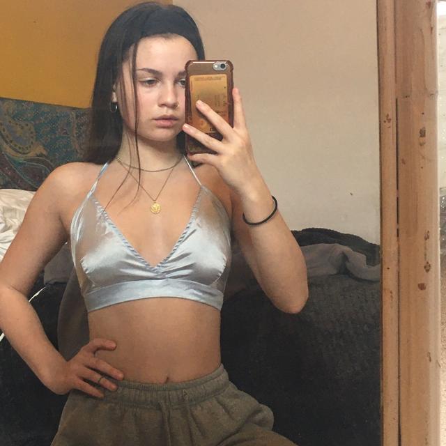 Camel pretty little thing bralette size 14 but is a - Depop