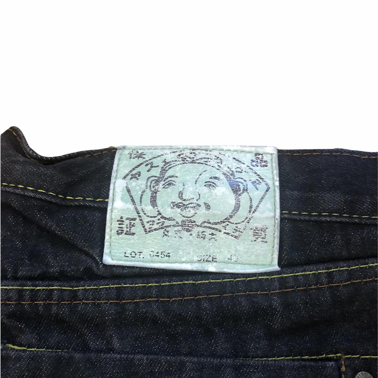 Vintage Evisu Genes Denim Shorts Jeans Size... - Depop