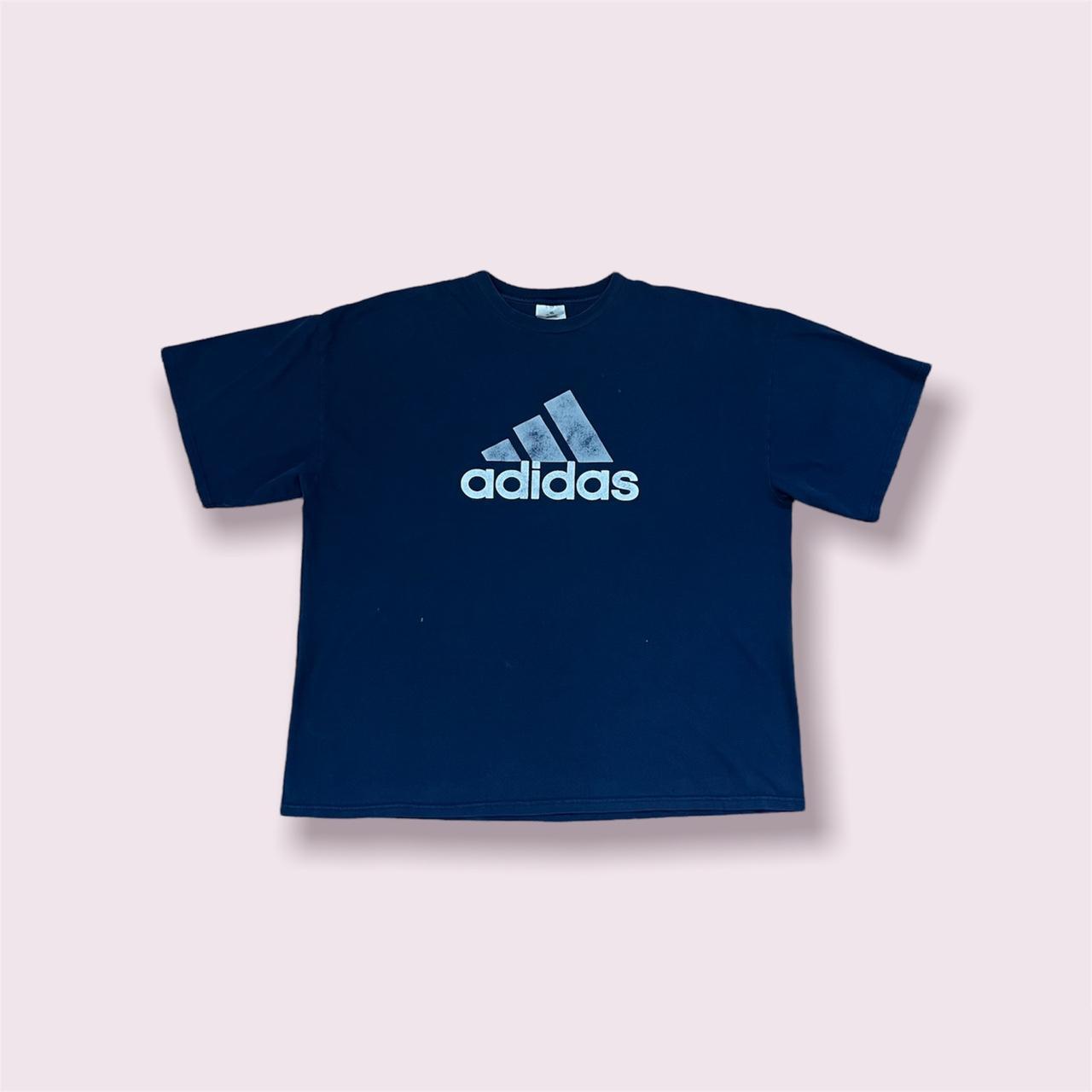 Adidas Men's Blue T-shirt | Depop