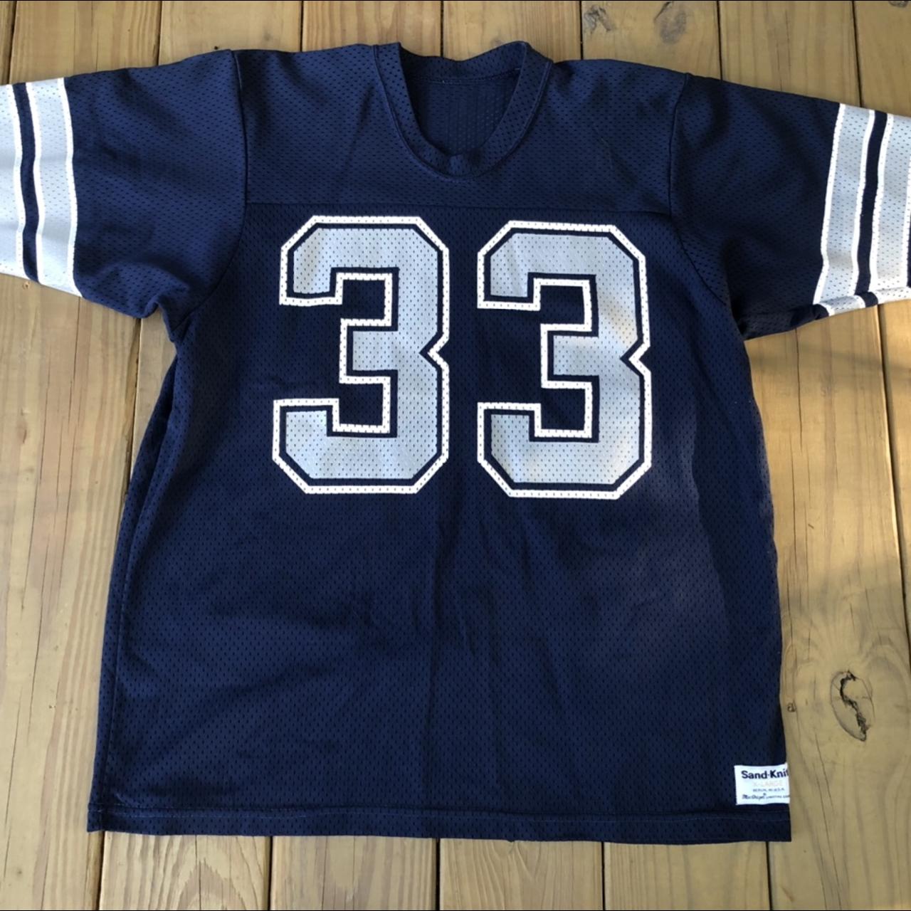 Vintage 80s Dallas Cowboys 33 Tony Dorsett T-shirt Jersey 