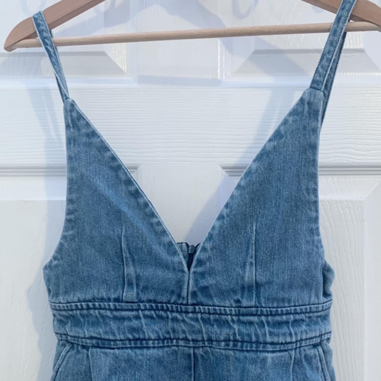 Wide leg denim overalls Size small I’m 5’2 and... - Depop