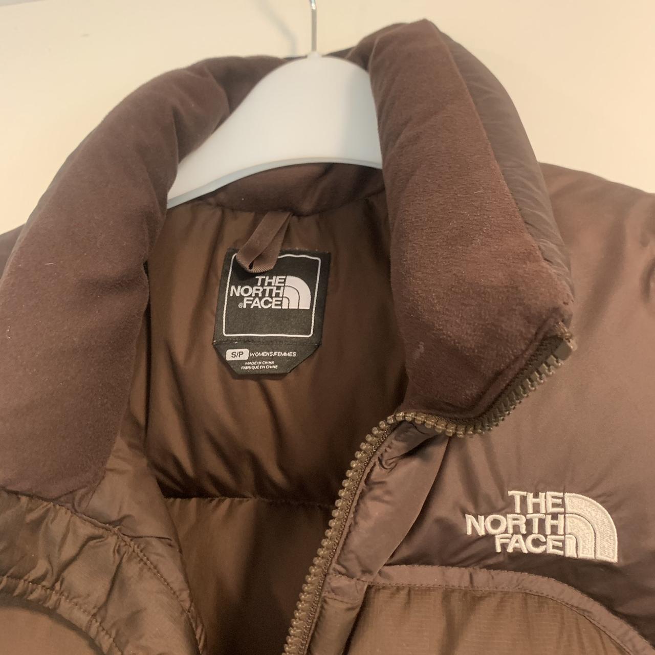 north face nuptse dark brown